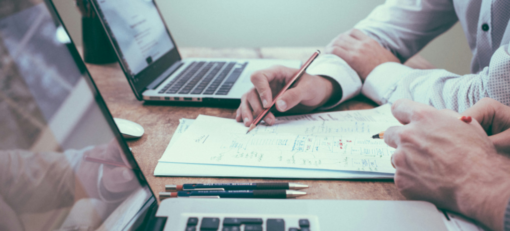 Investors analyzing investment options