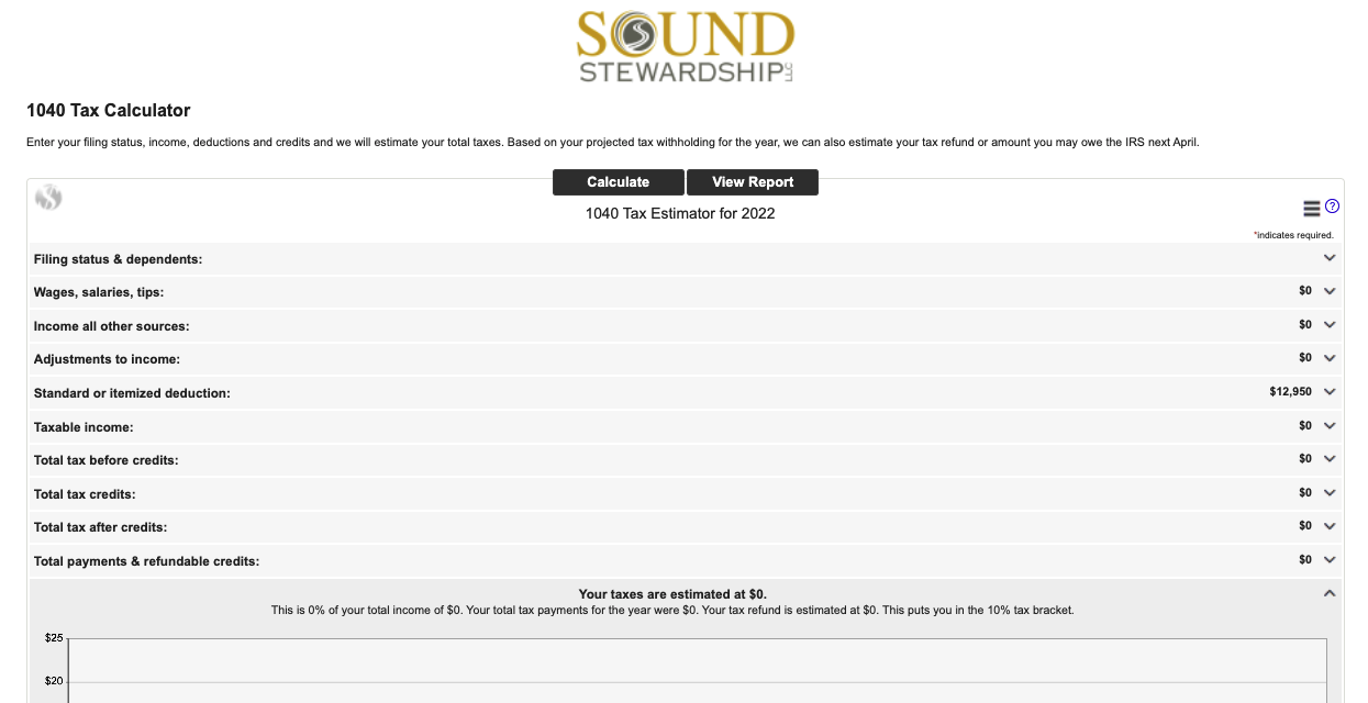 bestia activación Línea del sitio Sound Stewardship Tax Calculator - Sound Stewardship