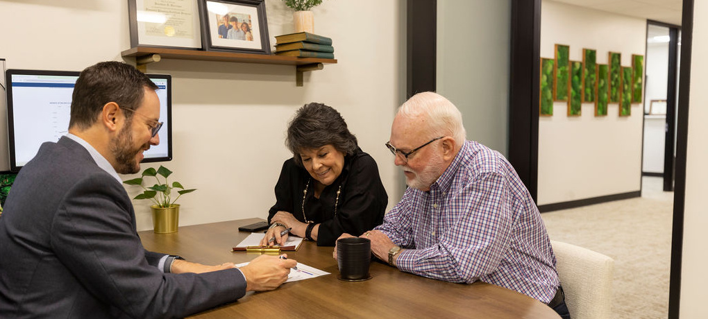 Couple reviewing social security options