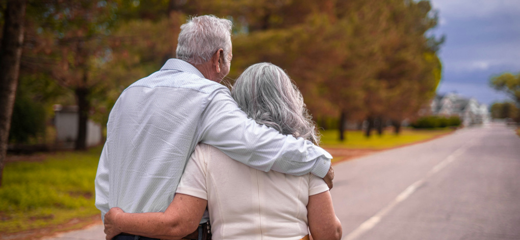 Image of an elderly couple on the road to retirement.